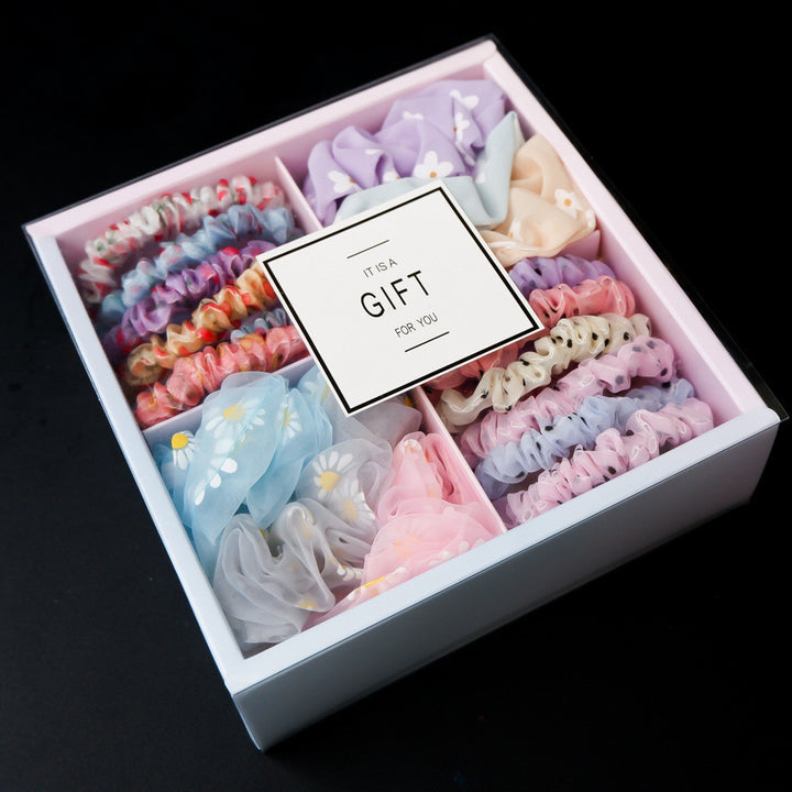 Girls' Popular Large Intestine Hair Rope Hair Tie Gift Box